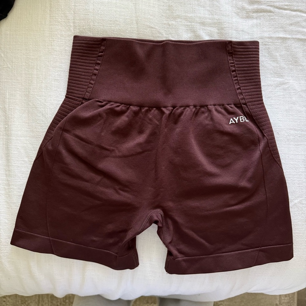 AYBL Women's High-Waisted Maroon Shorts